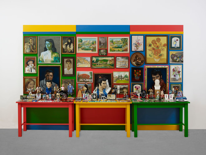 Elvis Shrine: Portraits, Landscapes, and Still Lifes, 1994, Mixed media