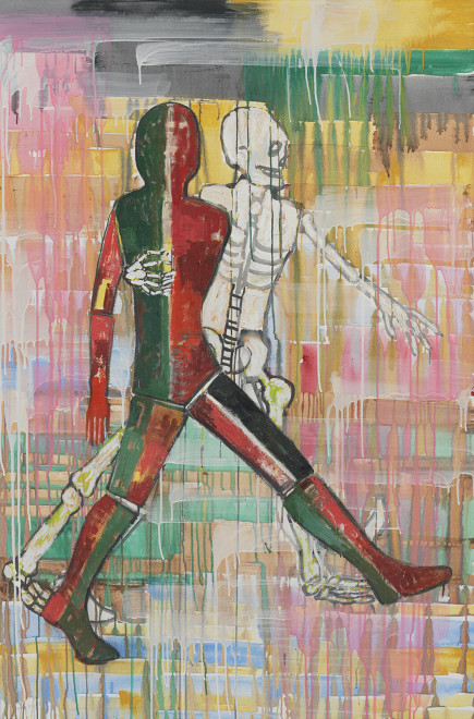 Waltz, 2002, Mixed media on canvas