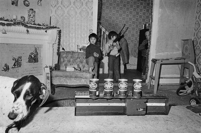 Boys with Dog and New Toy, Somerville, Massachusetts, 1979