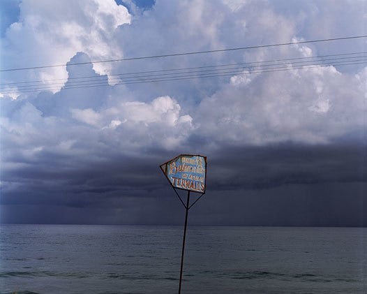 Sign for Aguas Termales (Hot Springs), South Coast, Near El Maya, Cuba, 2004, chromogenic print, 20 x 24 inches