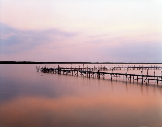 Dock for fishing boats, Caibari&eacute;n, 2006, chromogenic print, 20 x 24 inches