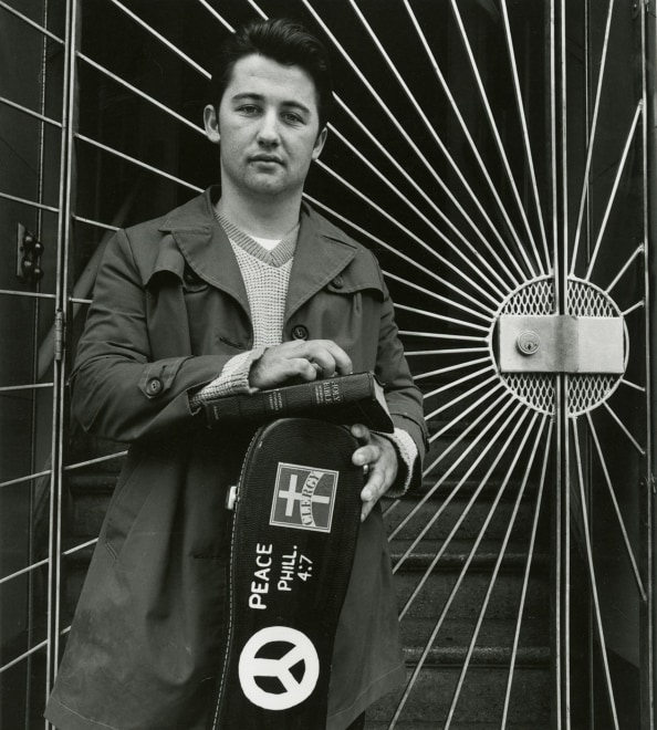 Haight Ashbury, (young man with guitar), 1968