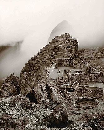 Machu Picchu, Peru, 1984, toned gelatin silver print, 12 x 10 inches