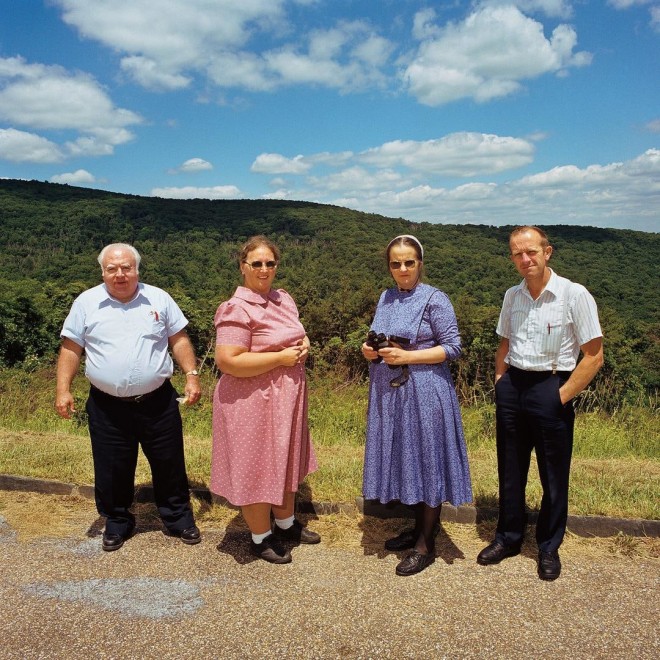 Two Hutterite Couples at Shenandoah National Park, Virginia 