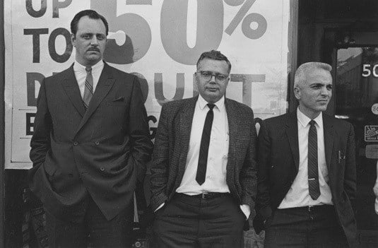 Spectators at a public demonstration, Detroit, 1968