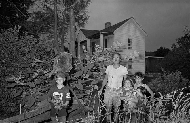 Family Holding Cats at Dusk, Cool Ridge, West Virginia, 1982