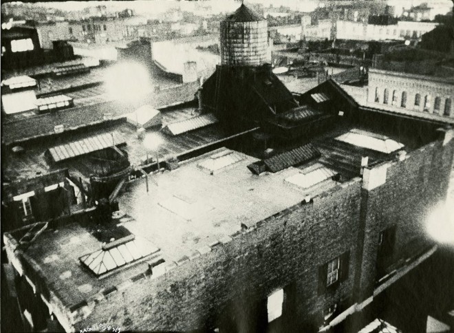 From Robert&#039;s Roof at Night, 1978, vintage gelatin silver print (Itek print)