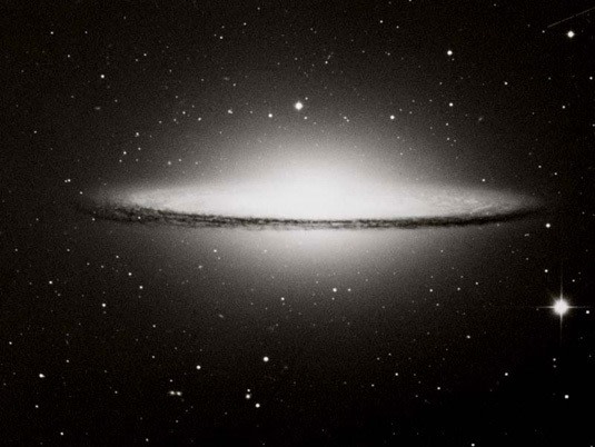 Sombrero Galaxy platinum-palladium print