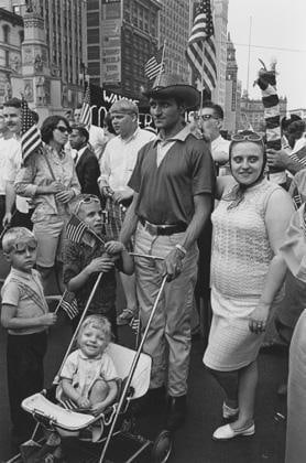 Spectators at an Armed Forces Day parade, Detroit, 1968