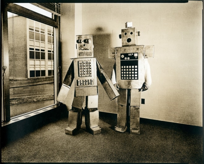 untitled (from the series,&nbsp;Uranium Robots), 1976, vintage gelatin silver print (Kodalith)