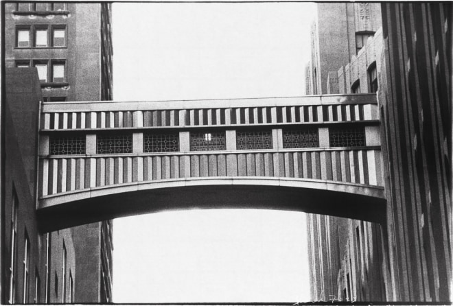 Metropolitan Life Walkway, 1976, vintage gelatin silver print (Itek print), 18 x 24 inches