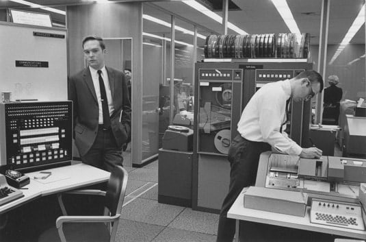 Computer room, Detroit, 1968