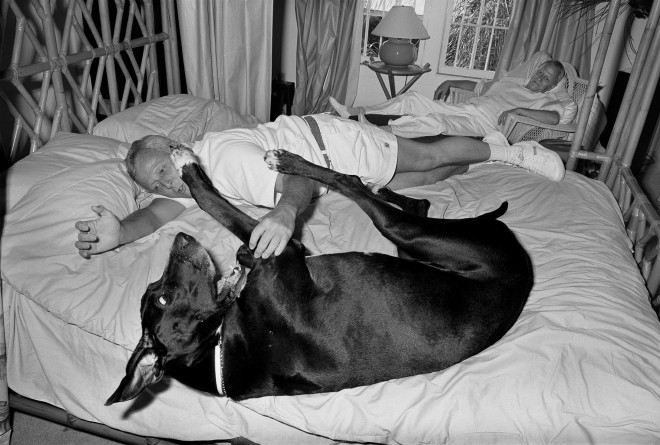 George and Tom with Samantha, Key West, Florida, 1987