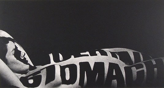 Typographic Nude, 1965, vintage gelatin silver print, 14 x 7 1/2 inches