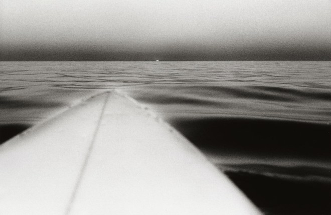 Surfboard and Setting Sun, Santa Monica, CA