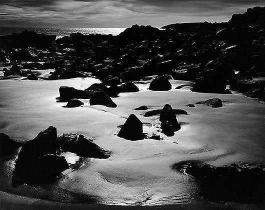 Brett Weston, Abstract Beach II, 1968, vintage gelatin silver print, 7 3/4 x 9 1/2 inches