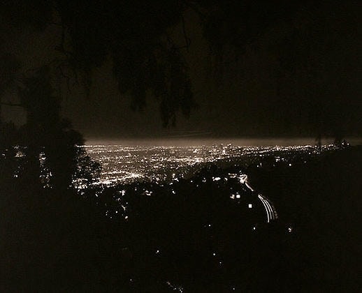 View of Beverly Hills from Blue Heights, 2004, platinum print