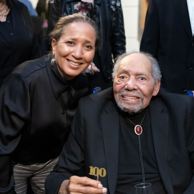 Richard Mayhew at the Museum of the African Diaspora celebrating his 100th birthday