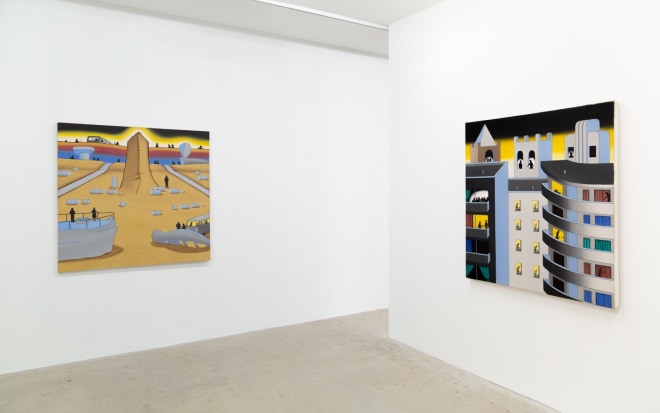 Installation view of Roger Brown, Venus Over Manhattan, New York