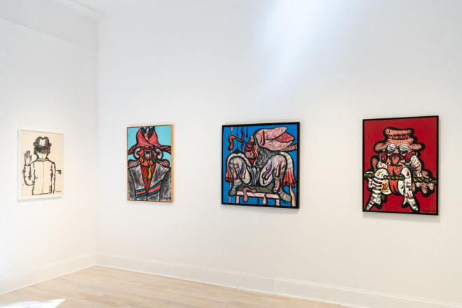 Installation view of &quot;Maryan,&quot; curated by Eddie Martinez, at Venus Over Manhattan, New York