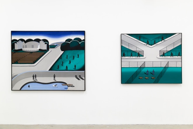 Installation view of Roger Brown, Venus Over Manhattan, New York