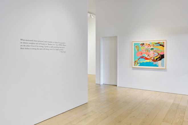 Installation view of &quot;Peter Saul: San Francisco&quot; at Berggruen Gallery, San Francisco, 2021