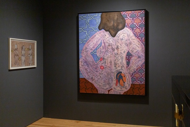 Installation view of &quot;Remembering Phyllis Kind,&quot; The Art Show at the Park Avenue Armory, 2020