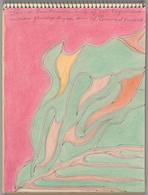 Drawing by Joseph Elmer Yoakum titled Workbook B from 1972