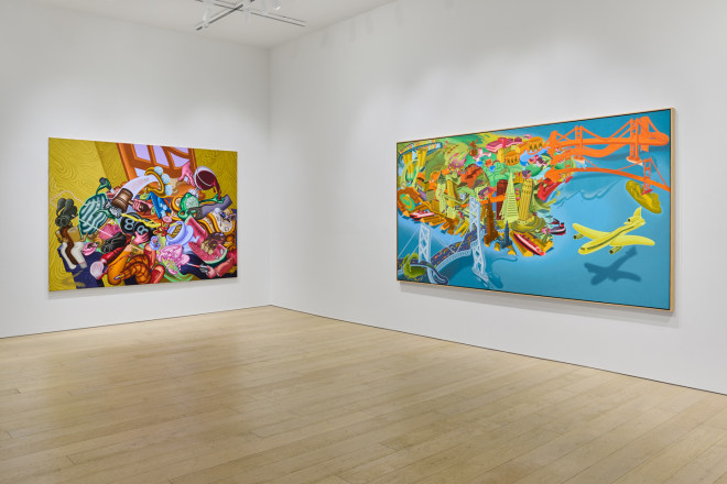 Installation view of &quot;Peter Saul: San Francisco&quot; at Berggruen Gallery, San Francisco, 2021