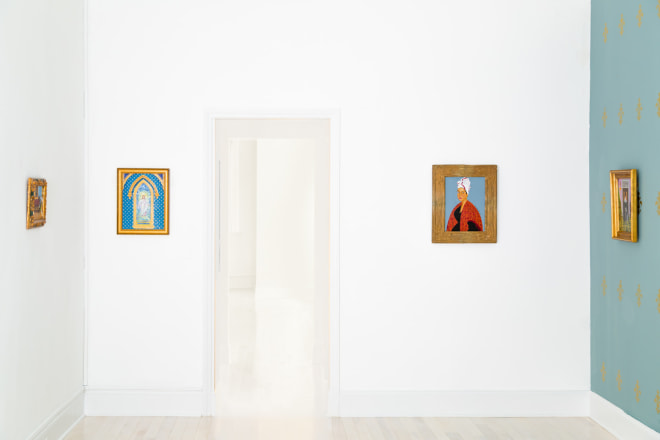 Installation view of Andrew LaMar Hopkins Exhibition at Venus Over Manhattan New York 2020