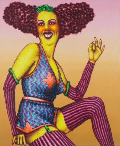 Painting by Ed Paschke titled Jeanine from 1973