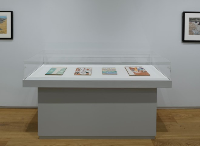 Installation view of Joseph E. Yoakum: What I Saw at the Menil Drawing Institute, Houston