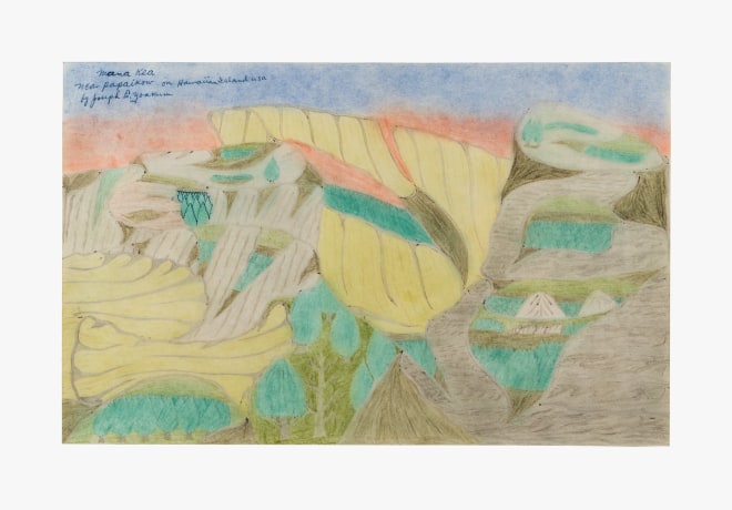 Drawing by Joseph Yoakum titled &quot;Mana Kea near Papaikow on Hawaiian Island USA&quot; no date