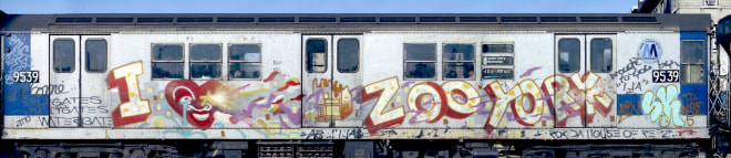 Henry Chalfant, I Love Zoo York by Ali, 1980, Digital Metallic Print, 30h x 120w in