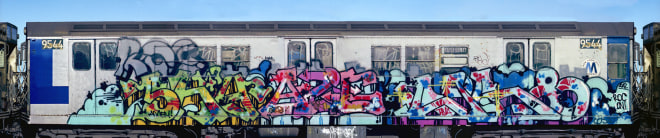 Henry Chalfant, Shy Aze Cos, 1980, Kodak Professional Endura Metallic Paper, 12.75h x 60w in