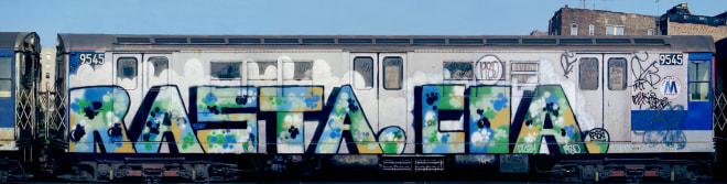 Henry Chalfant, Rasta CIA, 1981, Kodak Professional Endura Metallic Paper, 12h x 60w in