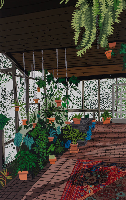 Jonas Wood Exterior With Hanging Plants, 2017