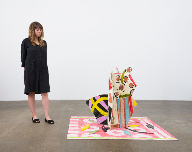 Betty Woodman, Aztec Vase and Carpet #8, 2015