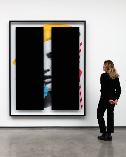 Kathryn Andrews Black Bars: D&eacute;jeuner No. 3 (Girl with Banana, Popsicle, Cherry, Lily, Geranium and Straws),&nbsp;2016