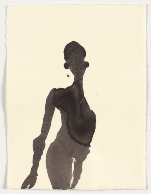 PROPRIOCEPTION IV, 2002, carbon and casein on paper