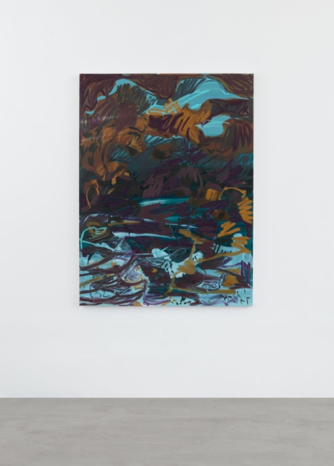Janaina Tsch&auml;pe River Mountain, 2022 signed and dated by the artist, verso oil and oil stick on canvas 64 x 48 inches (162.6 x 121.9 cm) (JTs-P.22.5485)
