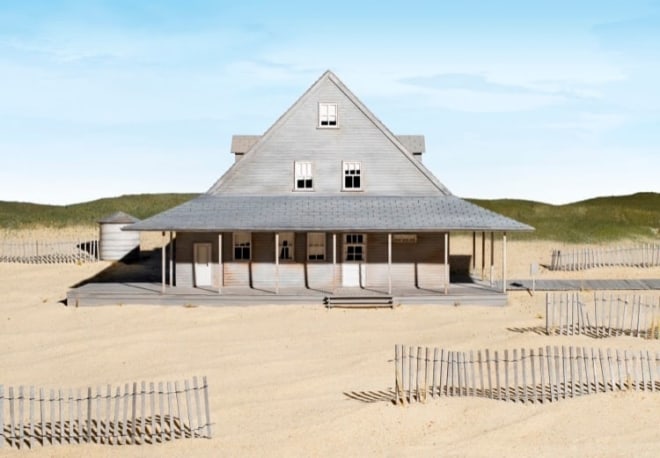 James Casebere, Caffey&#039;s Inlet Lifesaving Station (Dare County, NC), 2013