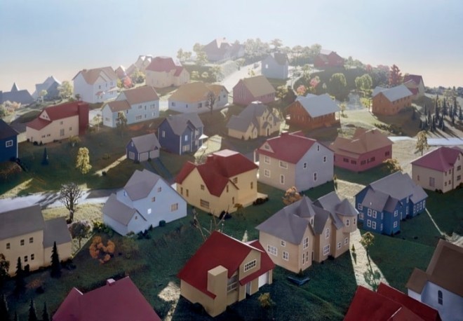 James Casebere, Landscape with Houses (Dutchess County, NY) #1, 2009