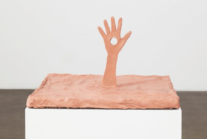 Valentin Carron A hand five fingers, 2016