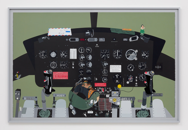 Matthew Brannon Concerning Vietnam: Bell UH-1D Iroquois, Cockpit, 2016-2017