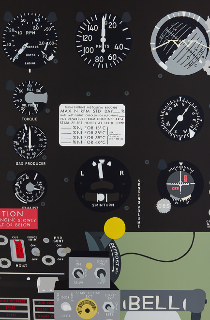 Matthew Brannon Concerning Vietnam: Bell UH-1D Iroquois, Cockpit, 2016-2017