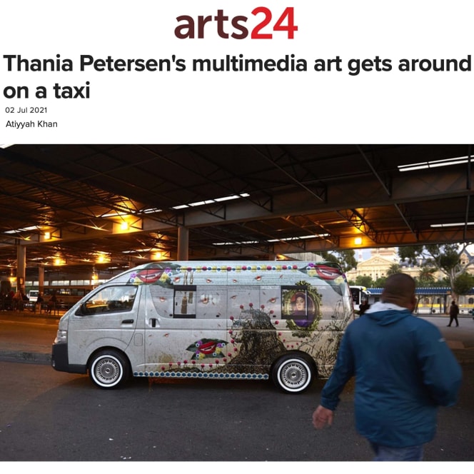 Thania Petersen's multimedia art gets around on a taxi