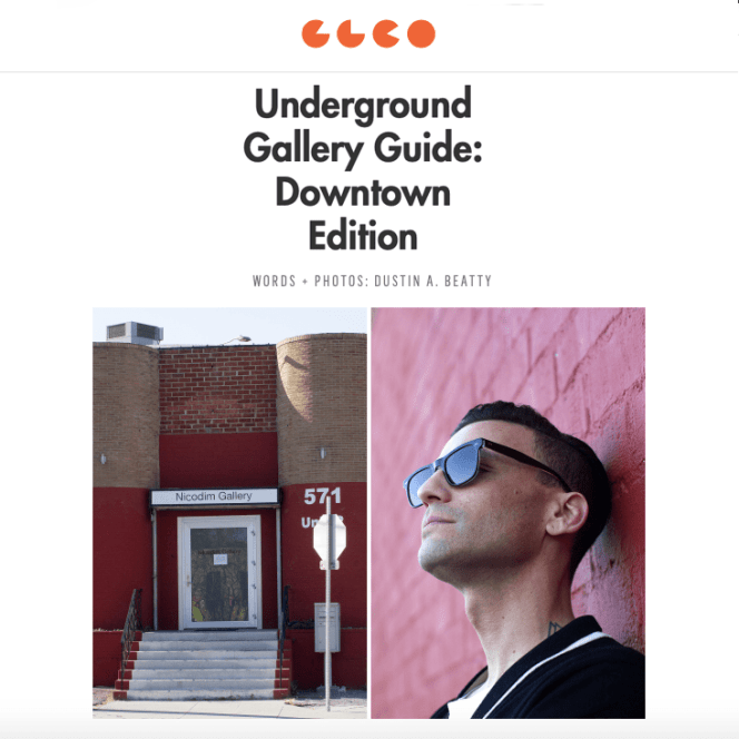 Nicodim Gallery featured in the 'Underground Gallery Guide' to Downtown Los Angeles