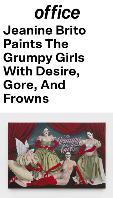 Jeanine Brito Paints The Grumpy Girls With Desire, Gore, And Frowns