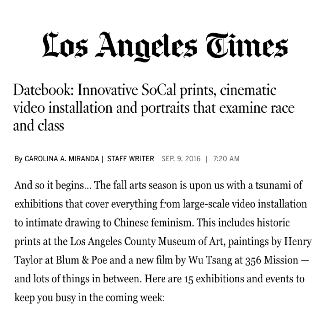 The LA Times recommends Tong Kunnaoi, &quot;Why Don't You Eat Stinky Tofu&quot; at Nicodim Gallery
